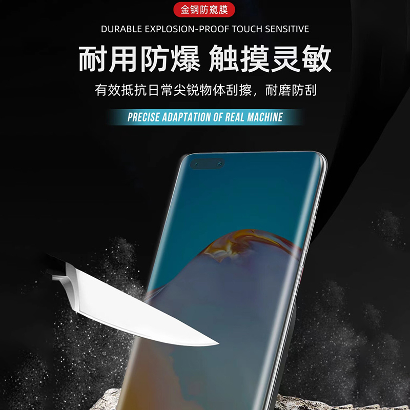 适用OPPO Reno9/6/5pro+/4/A1/58X金刚防窥膜Find X2/3一加ACE 2V/8/9pro水凝软膜 - 图1