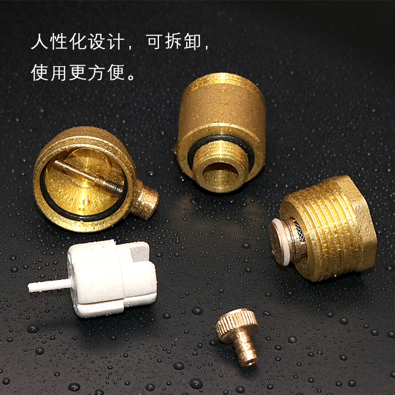 上海黄铜自动排气阀4分6分dn25水管锅炉暖气丝扣快速放气阀门开关 - 图3