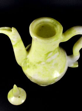 岫玉酒具摆件天然玉石酒具套装摆件酒壶酒杯精品玉器品酒具酒壶