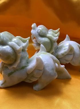 天然玉石貔貅聚财办公室摆件