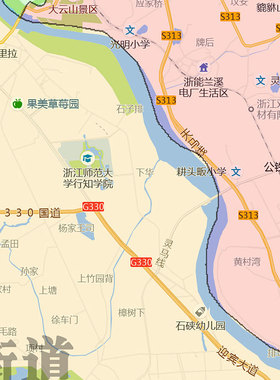 兰溪市地图1.15m金华市家用折叠高清办公室书房新款装饰画墙贴