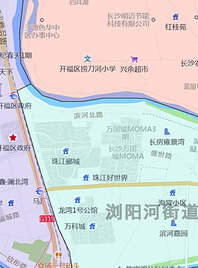 开福区地图1.15长沙市高清折叠版家用办公室书房装饰画墙贴新款