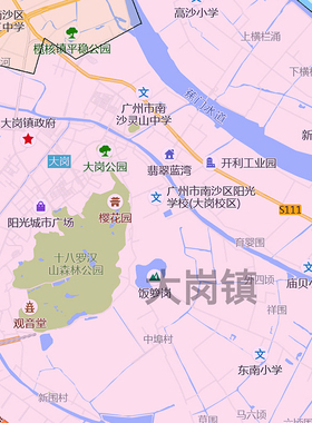 南沙区地图1.15m折叠版初中小学生成人书房装饰画地图墙贴新款