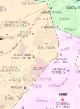 市北区地图1.15青岛市高清折叠家用办公室书房装饰墙贴包邮