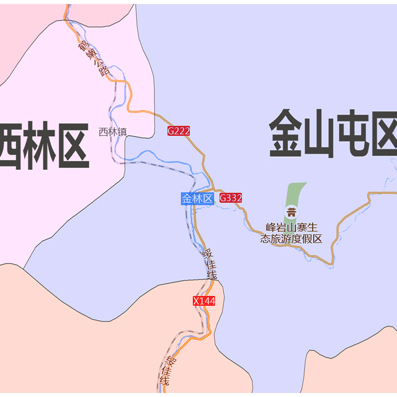伊春市地图1.15m折叠家用高清办公室会议室书房新款墙贴装饰画