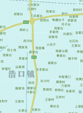 潜江市地图1.15m办公室书房装饰画新款区域划分高清折叠版现货