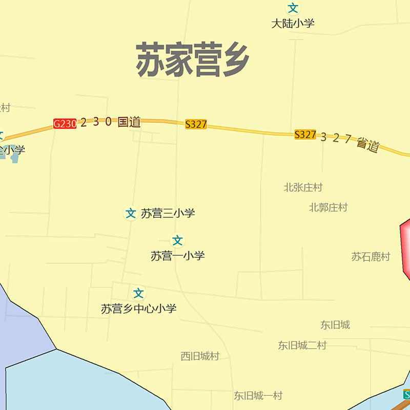 巨鹿县地图1.15m行政交通区域划分新款邢台市折叠版装饰画墙贴