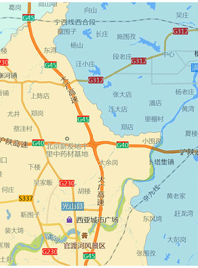 信阳市地图1.15m折叠家用高清办公室会议室书房新款墙贴装饰画