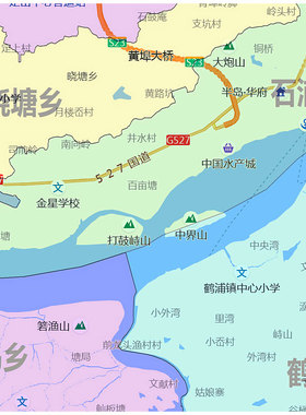象山县地图1.15m宁波市折叠家用高清办公室书房新款装饰画墙贴
