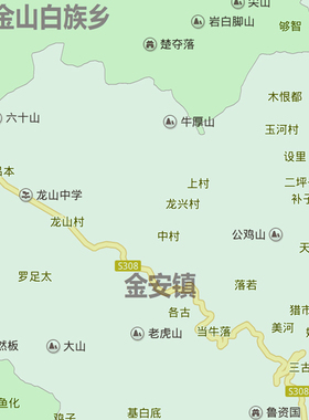 古城区地图1.15m新款高清丽江市折叠家用办公室书房装饰墙贴现货