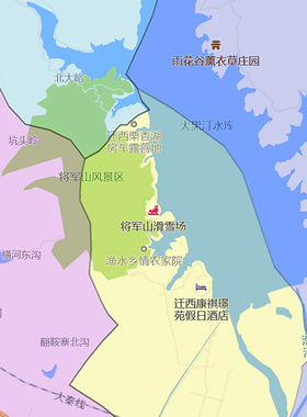 迁西县地图1.15m行政交通区域划分新款唐山市折叠版装饰画墙贴