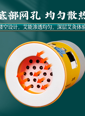悬灸筒艾灸盒家用艾条柱微烟灸罐
