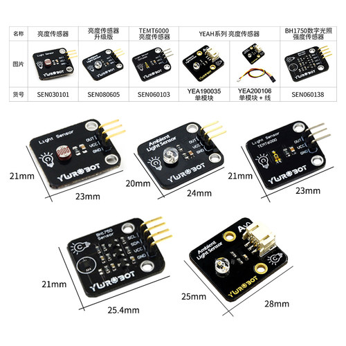 【YwRobot】适用于Arduino模块亮度传感器 光敏电阻 光照传感器 - 图1