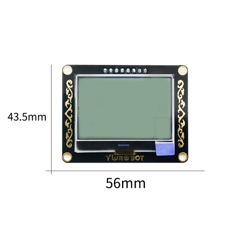 【YwRobot】适用于Arduino LCM12864液晶显示屏V2 模块 白底黑字 - 图0