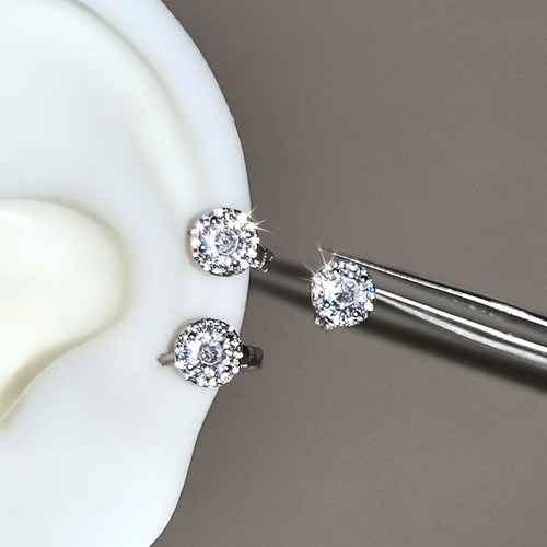 边缘耳骨925纯银针耳骨钉女高级感轻奢独特小耳扣耳骨环耳钉耳环 - 图3