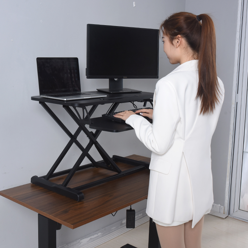 Frankwood站立式办公桌可升降电脑桌笔记本台式移动折叠工作台