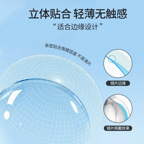 【10 кусочков прозрачного дня броска】 Сладко увлажняющие маленькие синие пленки одноразовые одноразовые очки контакт с миопией случайным образом отправлены