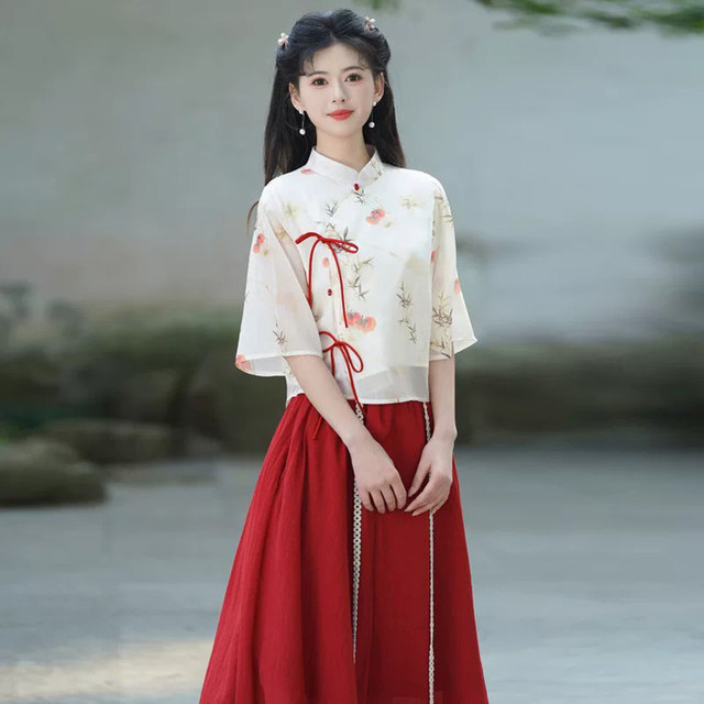 ແບບໃຫມ່ຂອງຈີນປະຈໍາວັນ Hanfu ຊຸດ skirt ສໍາລັບເດັກຍິງໄວຫນຸ່ມ