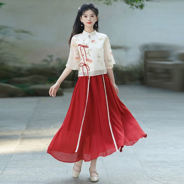 ແບບໃຫມ່ຂອງຈີນປະຈໍາວັນ Hanfu ຊຸດ skirt ສໍາລັບເດັກຍິງໄວຫນຸ່ມ