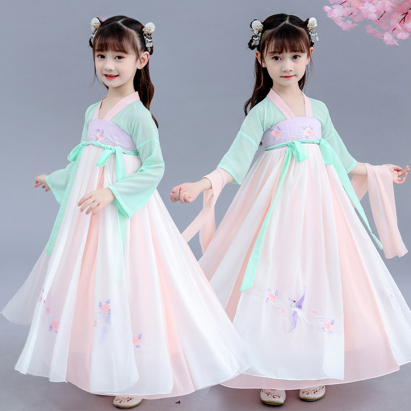 超仙中国风儿童古装襦裙小女孩汉服 欧蝶谷民族服装/舞台装