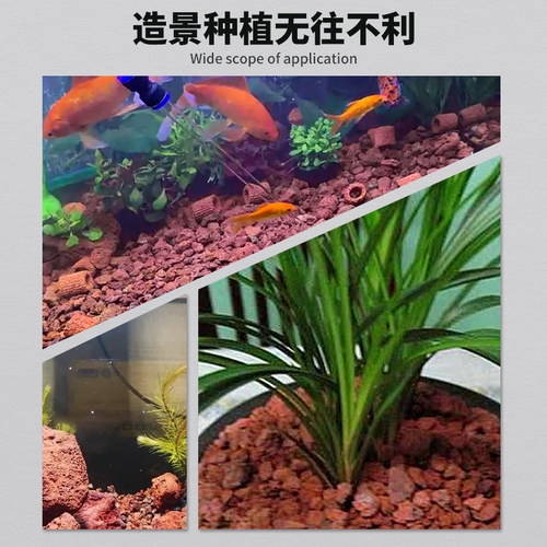 火山石鱼缸造景天然石头水族底沙过滤材料可培养硝化细菌 - 图0
