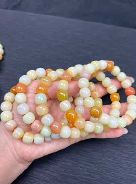 缅黄玉糖果老型10㎜手串实体店拿货实惠捡漏玉石饰品捡漏实惠男女