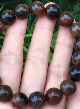 天然南红蓝皮黑洞包浆手串耳坠环戒指天珠三通复古背云流行时尚女