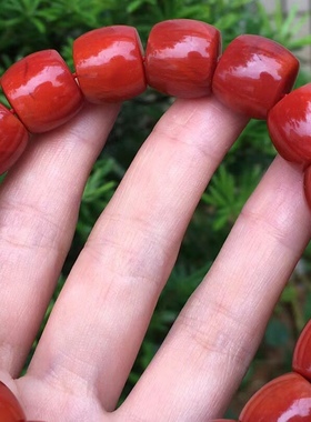 精品南红满色满肉直切手串多宝手串盐源翡翠和田玉碧玉多圈手链男