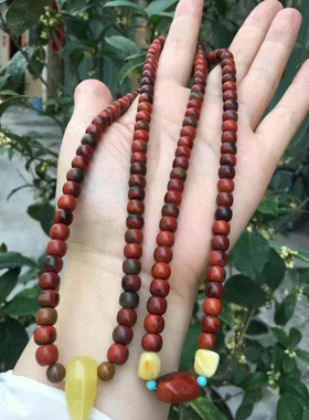 川料南红老型鸡红包浆毛衣链天河石极光23沉香水晶宝石手串戒指女