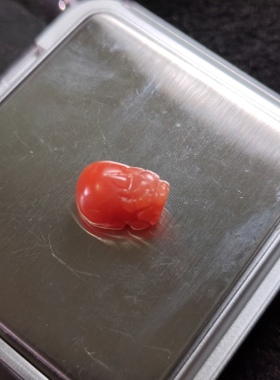 天然云南保山南红玛瑙迷你貔貅打天地孔可以搭配手串或者做背云男