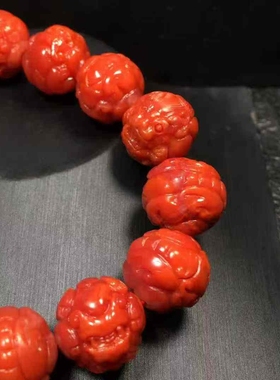 瓦西南红玛瑙雕刻貔貅手串珠宝饰品diy配饰精美礼品时尚手串男女