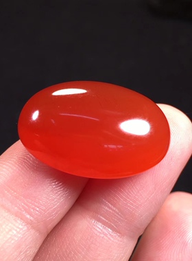 保山南红原矿冰红裸面diy戒指颜色红润挂件百搭项链毛衣链男女款