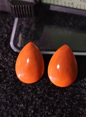天然四川凉山瓦西南红玛瑙一对水滴耳坠戒面戒指男女款收藏级别