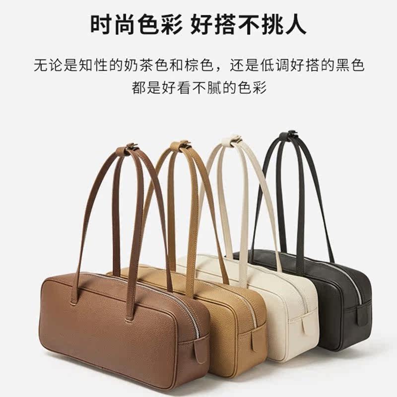 巫鹿可真牛皮法棍复古休闲枕头包包 oopslook巫鹿可女士包袋