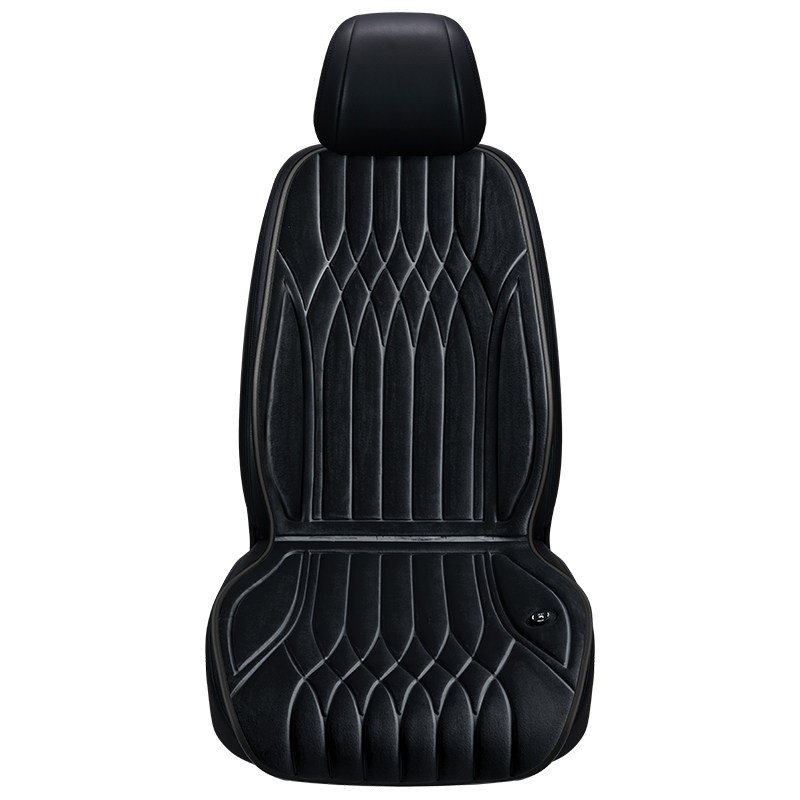 石墨烯汽车加热坐垫冬季单座椅车载电加热改装毛绒座垫12V24V保暖