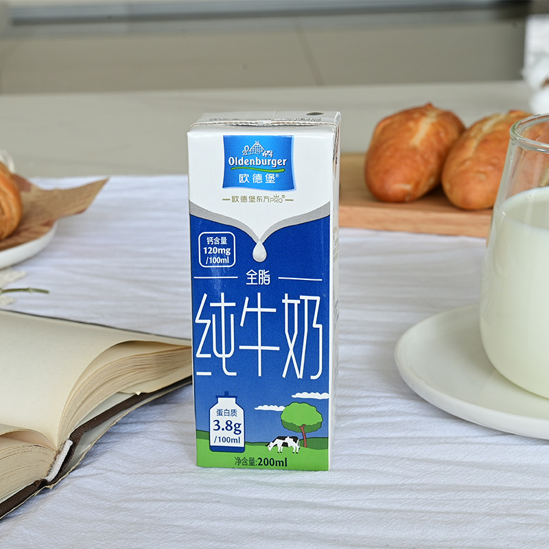 欧德堡东方PRO3.8蛋白质全脂纯牛奶学生早餐整箱200ml*10盒 - 图2
