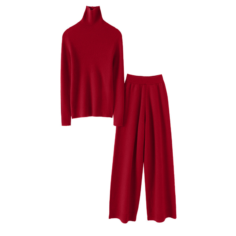 启超爱疯了啊！高领羊绒衫100纯羊绒女毛衣阔腿裤子休闲羊绒套装,淘宝优惠券,粉丝福利购,淘宝优惠卷
