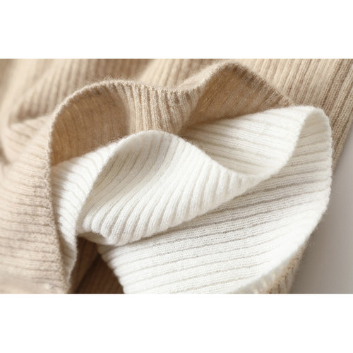 实穿即正义~假两件圆领100%纯山羊绒衫女修身羊绒毛衣针织打底衫 - 图2