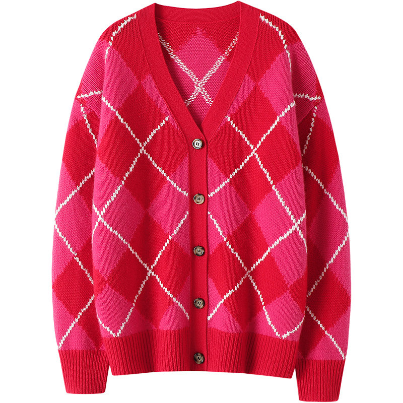 气质风华满满！！加厚V领纯山羊绒开衫女纯羊绒毛衣针织外套秋冬,淘宝优惠券,粉丝福利购,淘宝优惠卷