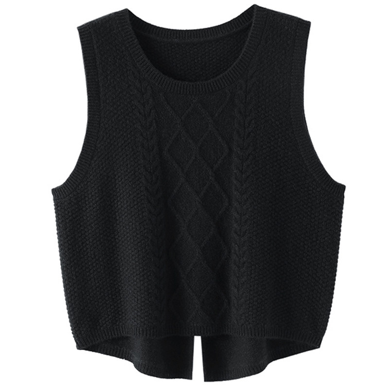 高阶通勤穿搭！加厚100%羊绒衫女马甲后开叉纯羊绒针织打底衫秋冬,淘宝优惠券,粉丝福利购,淘宝优惠卷