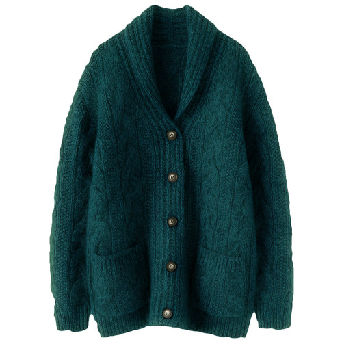 重磅 男女同款 深深钟爱！加厚羊绒开衫女粗棒针纯羊绒毛衣外套冬 - 图3