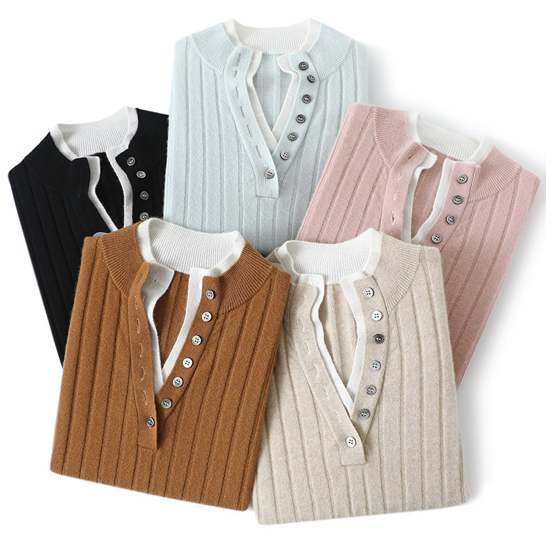 上身大牌感！高端山羊绒衫100纯羊绒女毛衣针织打底衫套头秋冬季,淘宝优惠券,粉丝福利购,淘宝优惠卷