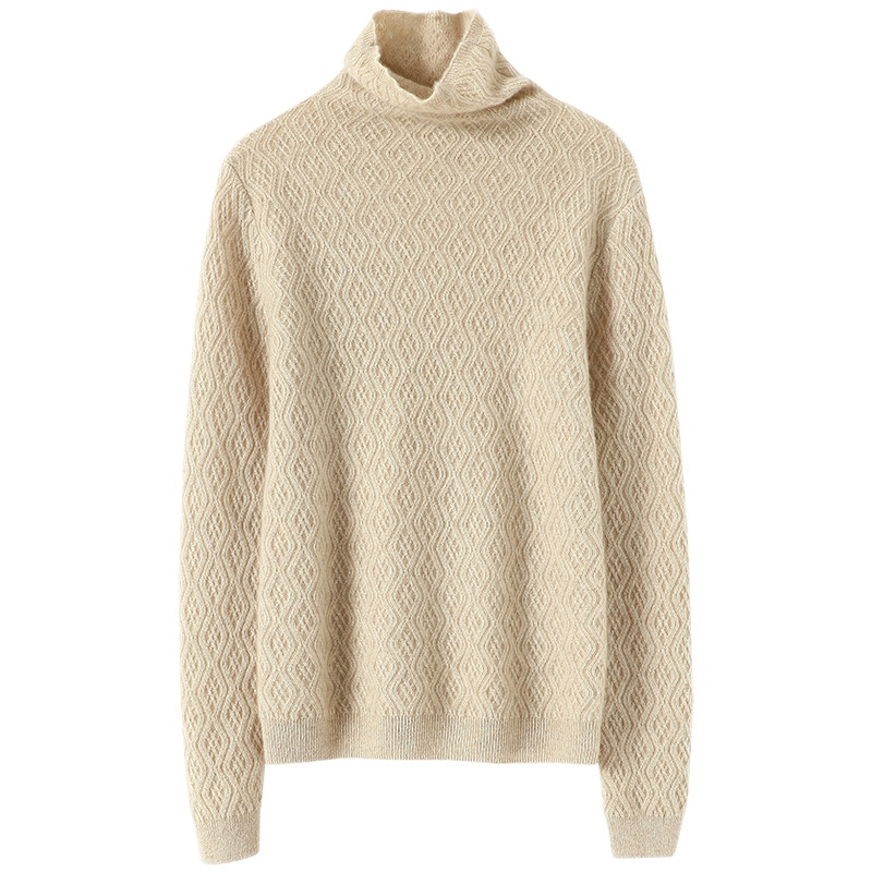 启超再出通勤神搭！重工100%山羊绒衫女高领纯羊绒毛衣针织打底衫,淘宝优惠券,粉丝福利购,淘宝优惠卷