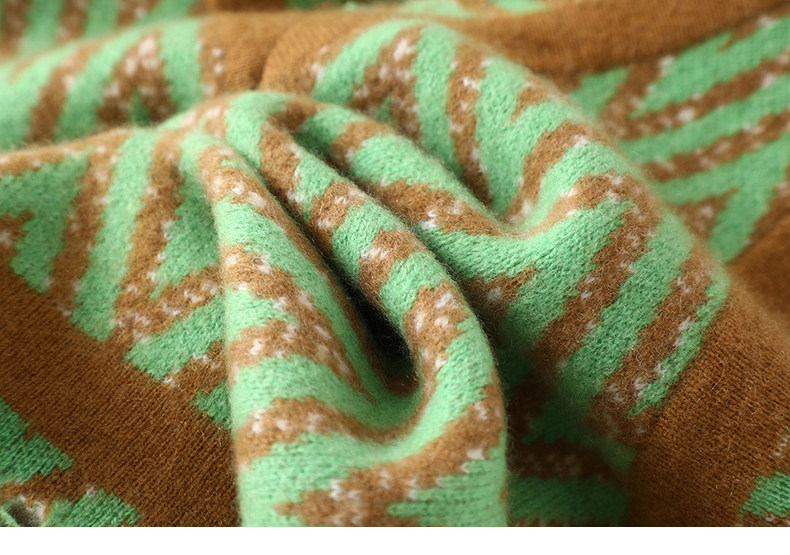 迷人气质！撞色人字纹提花羊绒马甲女V领宽松羊绒背心加厚坎肩冬,淘宝优惠券,粉丝福利购,淘宝优惠卷