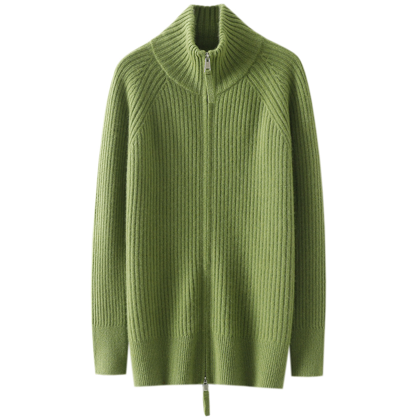 苦苦追求的版！小中长款加厚100%纯山羊绒拉链开衫女高领外套秋冬,淘宝优惠券,粉丝福利购,淘宝优惠卷