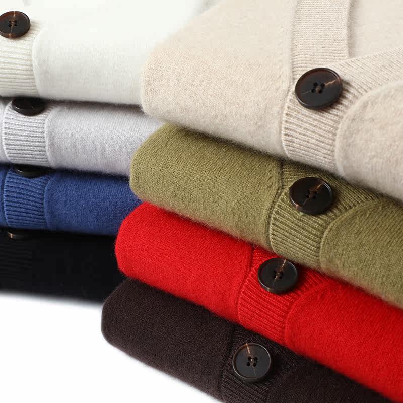 瞬间气质！外搭开衫高级感V领羊绒衫女纯羊绒毛衣针织衫外套宽松,淘宝优惠券,粉丝福利购,淘宝优惠卷