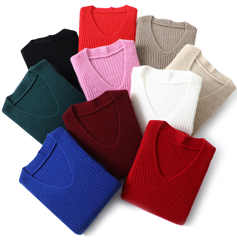 流金巴黎！V领阔袖粗针山羊绒衫女纯羊绒毛衣针织衫宽松2023秋冬,淘宝优惠券,粉丝福利购,淘宝优惠卷