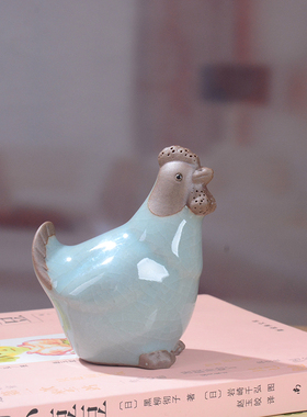 大吉大利公鸡卡通描金装饰摆件