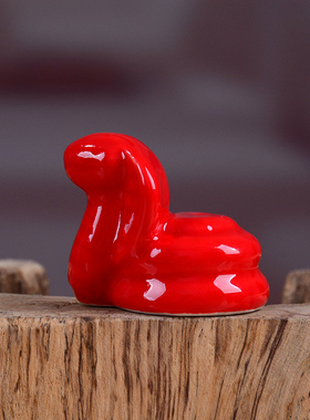 生肖红色招财吉祥龙蛇老鼠摆件