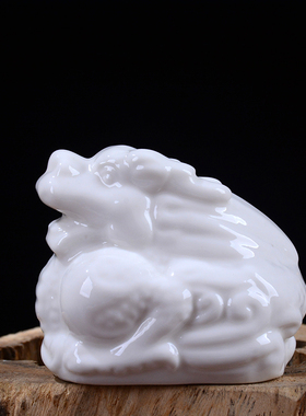 特小白色陶瓷马摆件 招财风水生肖镇宅可爱家居装饰品属相吉祥物